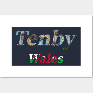 Tenby, Wales, Text Posters and Art